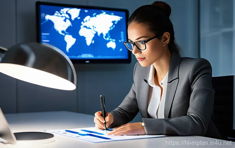 미디어 플래너의 실전 광고 제안서 작성 - **Prompt: The Analytical Media Strategist.**
    A focused female media planner, appearing to be in ...